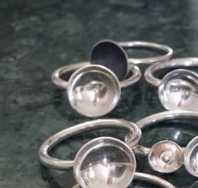 Sterling Silver Bezel Cups Ring Blank